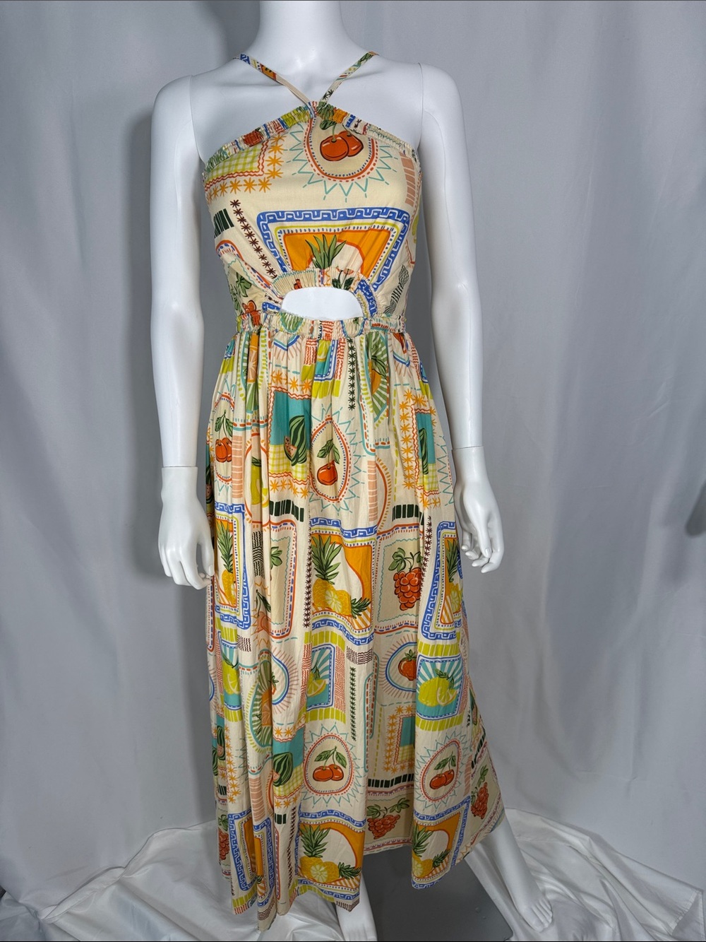 NWT Petal & Pup x Runaway The Label Madeira Dress Agata Fruit Print XS - Picture 7 of 16